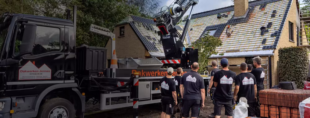 Projectoverzicht in het platform van Dakwerken Jennes.